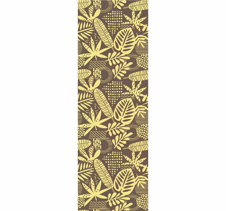 Botaniskt motivmönster Tapet blad - Tenstickers