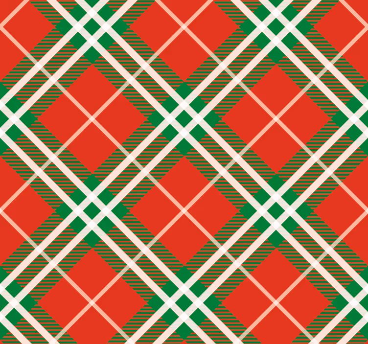 Röd och grön skotsk tartan klassisk tapet - Tenstickers