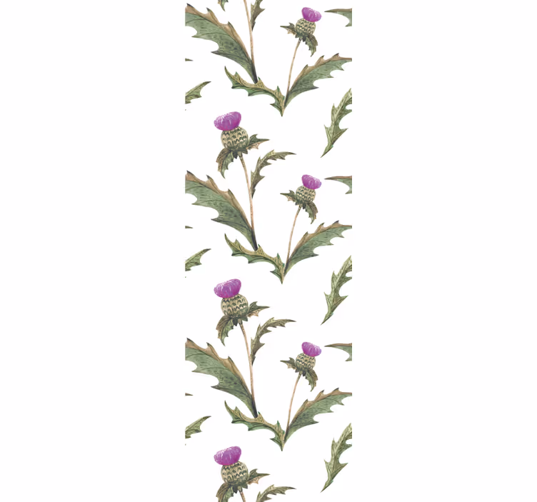 Skotska tistlar blomma tapet - Tenstickers
