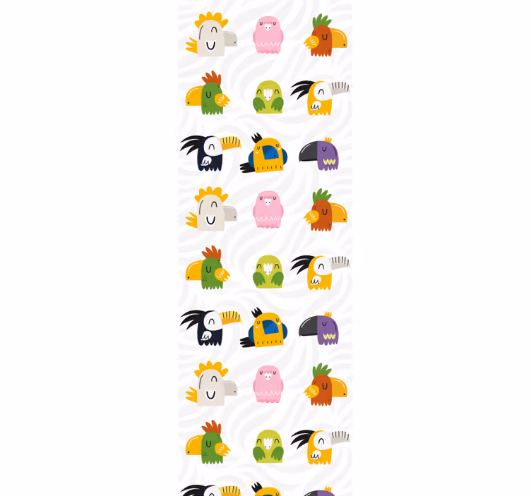 Glad monster väggmålning barn tapet - Tenstickers