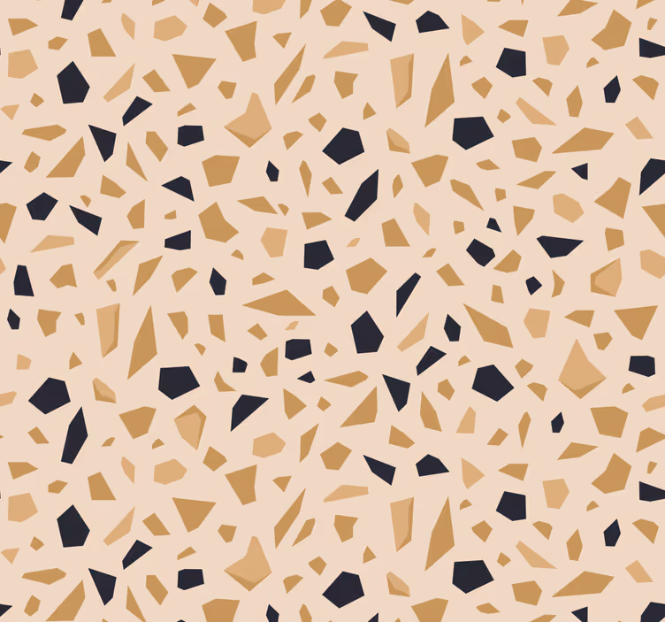 Terrazzo mönster tapet geometriska former - Tenstickers