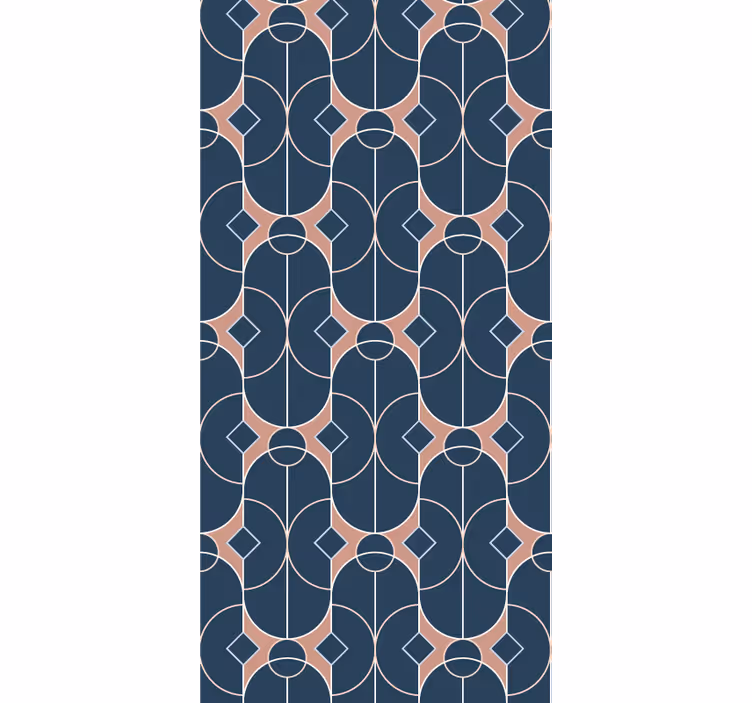 Design geometriska former vardagsrum tapeter - Tenstickers