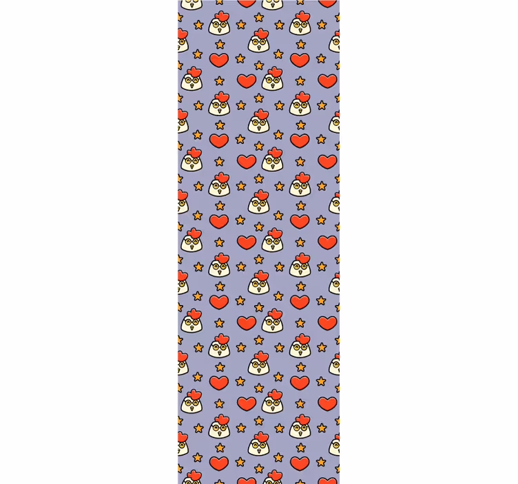 Tecknad kyckling mönster Dyr tapet - Tenstickers