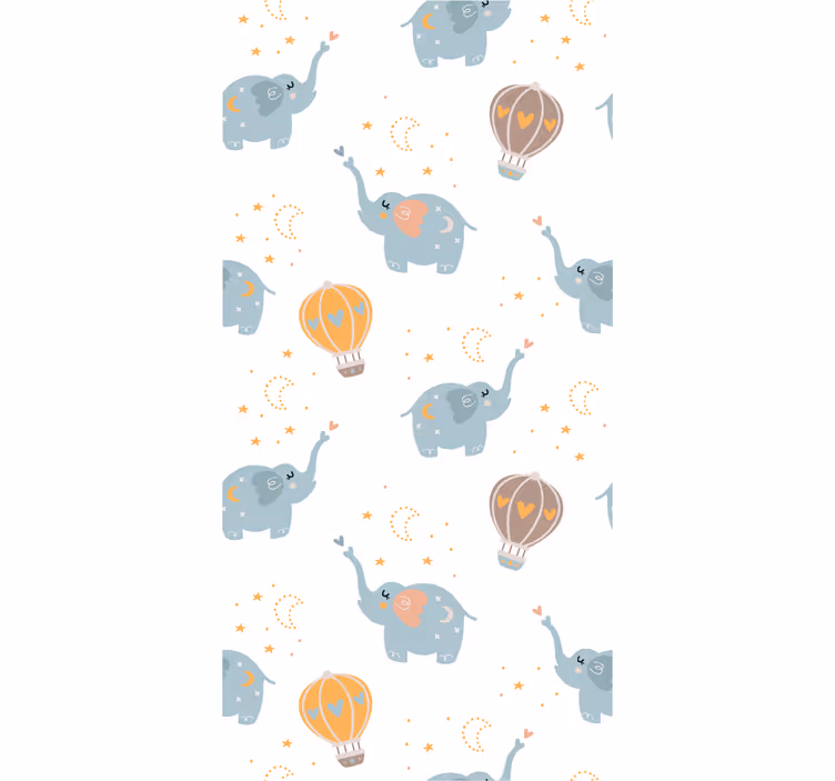 Elefant och ballonger djur tapeter - Tenstickers