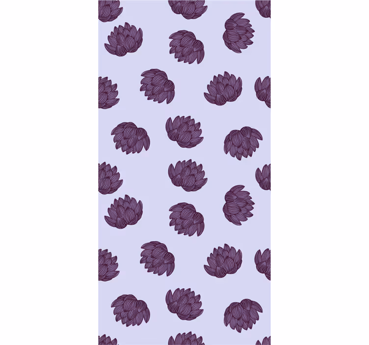 Blommönster enkelhet Tapet blommor - Tenstickers