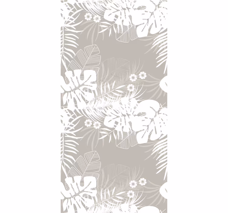 Botanisk siluett Tapet blad - Tenstickers