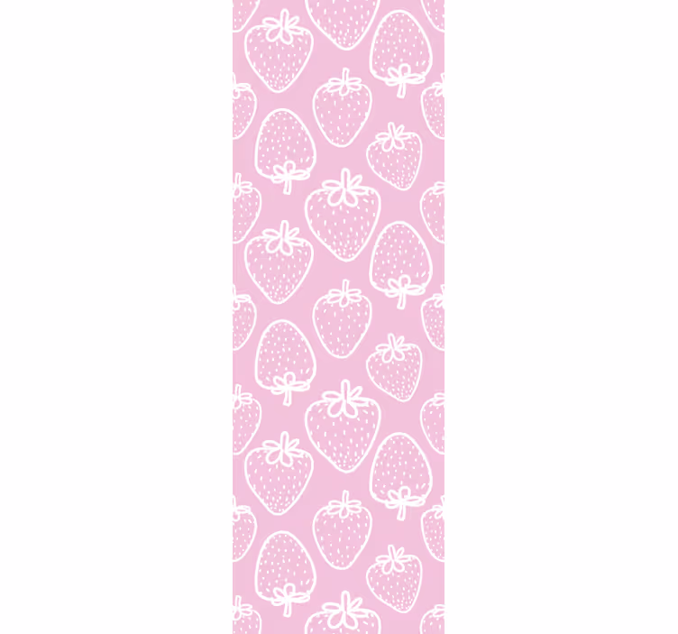 Prickiga jordgubbar Rosa tapet - Tenstickers