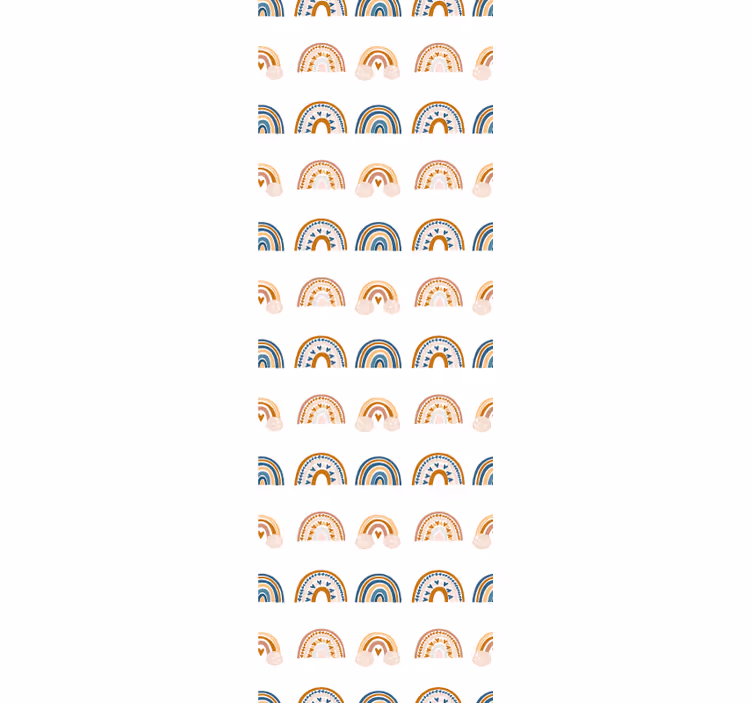 Mönster av handritad höst regnbåge tapet - Tenstickers