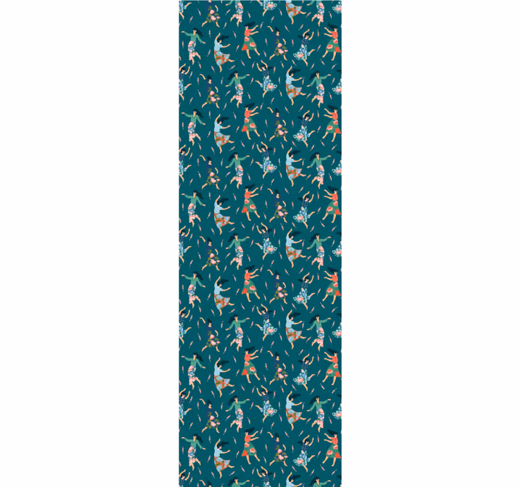 Dansande kvinnor med blommatapet - Tenstickers