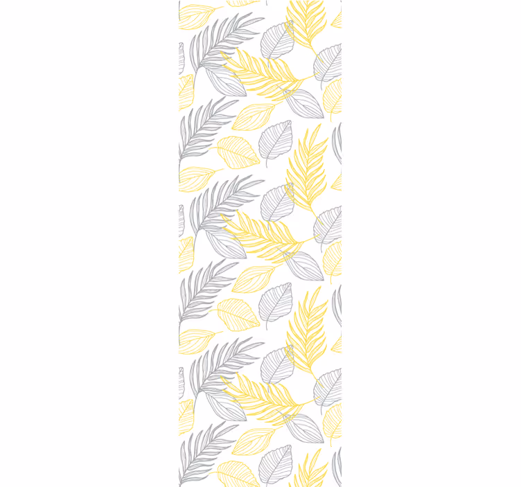 Lummiga botaniska mönster Tapet blad - Tenstickers