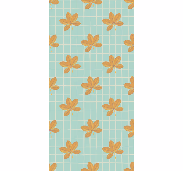 Blommönster rutnät Tapet blommor - Tenstickers