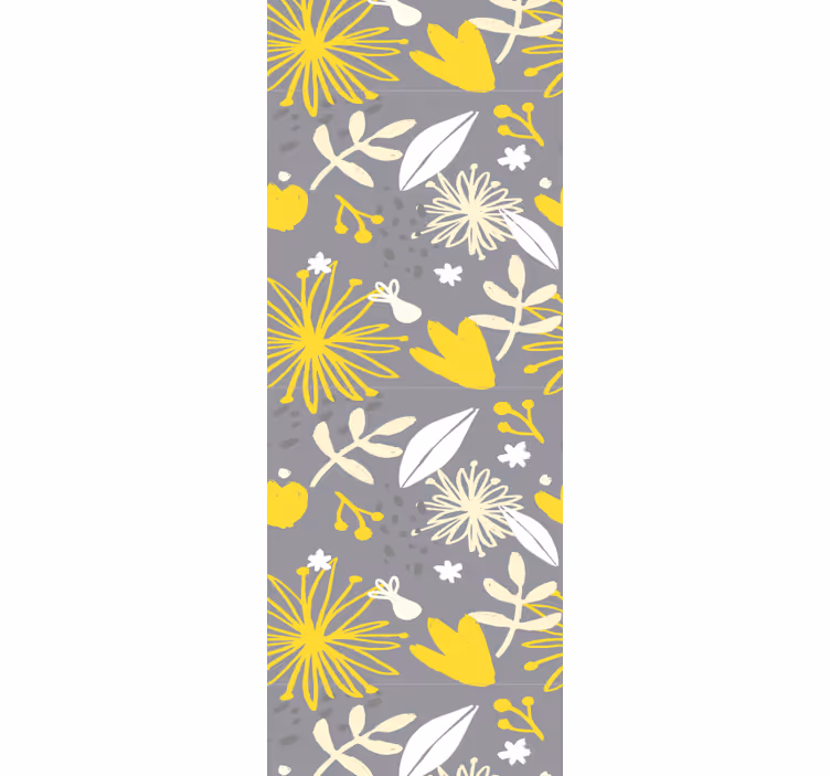 Glada blommönster Tapet blommor - Tenstickers