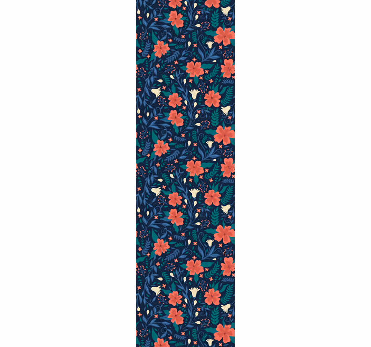 Blommigt botaniskt tryck Tapet blommor - Tenstickers