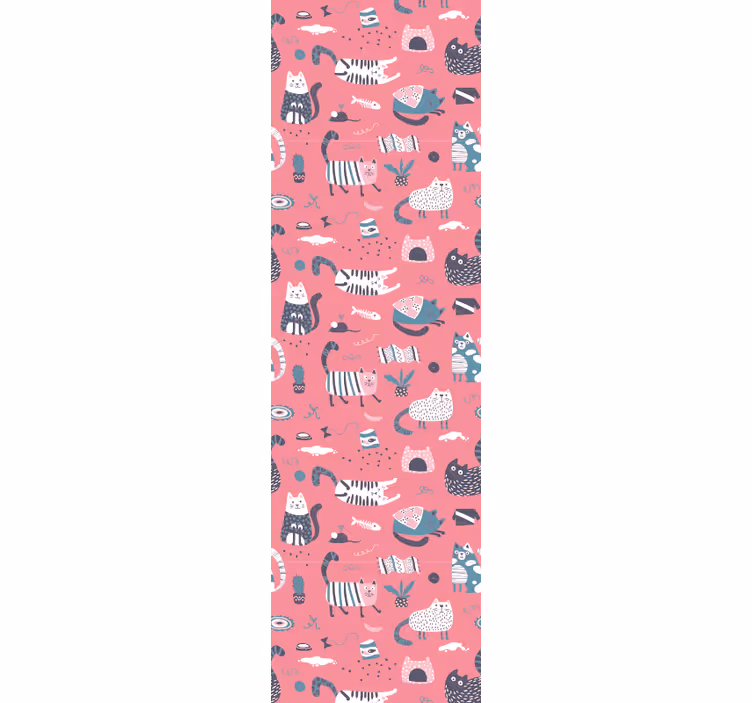 Lekfulla katter illustration tapet katter - Tenstickers