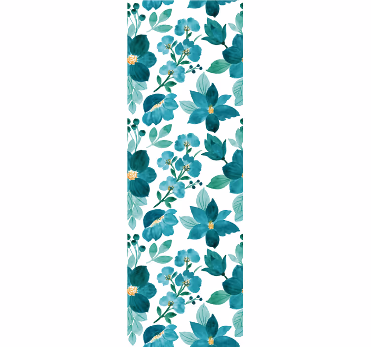 Blommig botanisk blomning Tapet blommor - Tenstickers