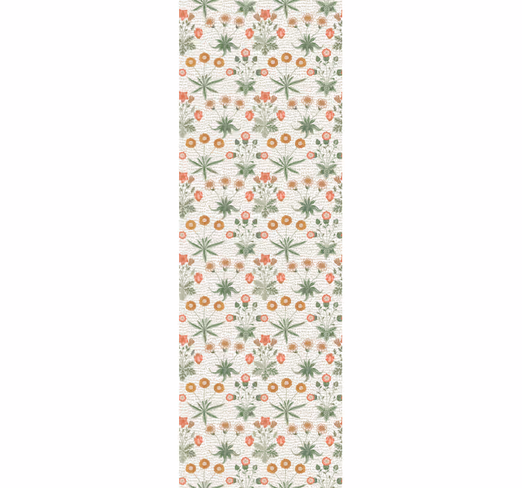 Gröna färgglada blommönster blomma tapeter - Tenstickers