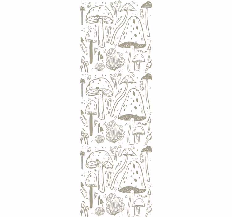 Beige svamp mönster blomma tapeter - Tenstickers