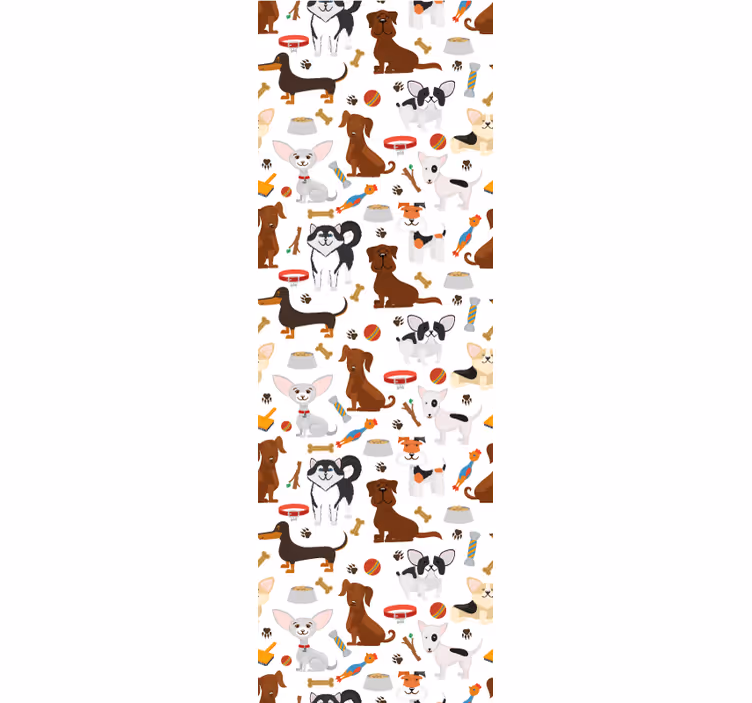 Söta blandade hundvalpar sovrum tapeter - Tenstickers