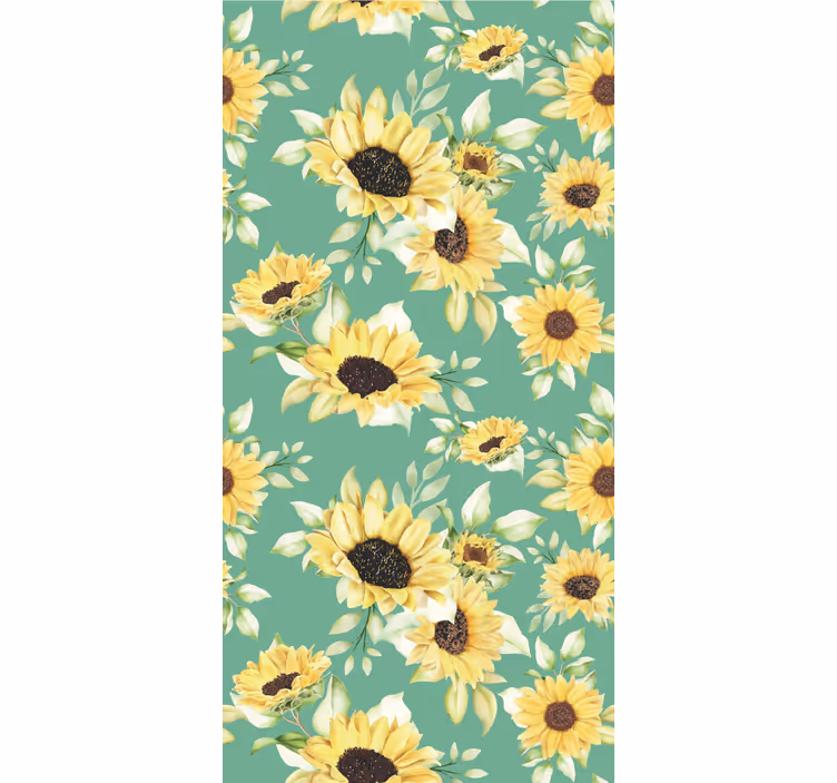 Solros blommar Tapet blommor - Tenstickers