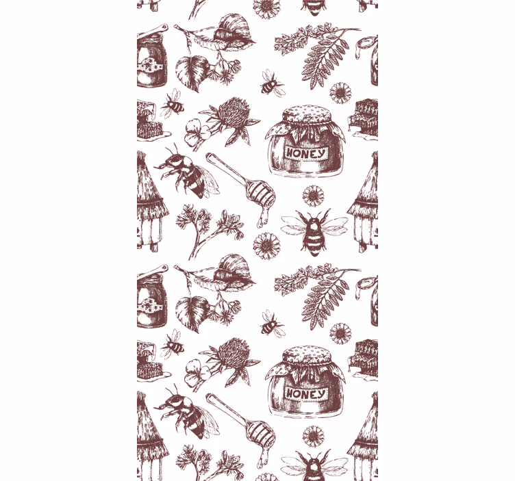 Blommor och honung blommiga tapeter - Tenstickers