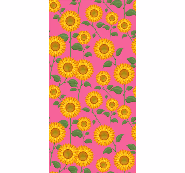 Livlig solrosdisplay Tapet blommor - Tenstickers