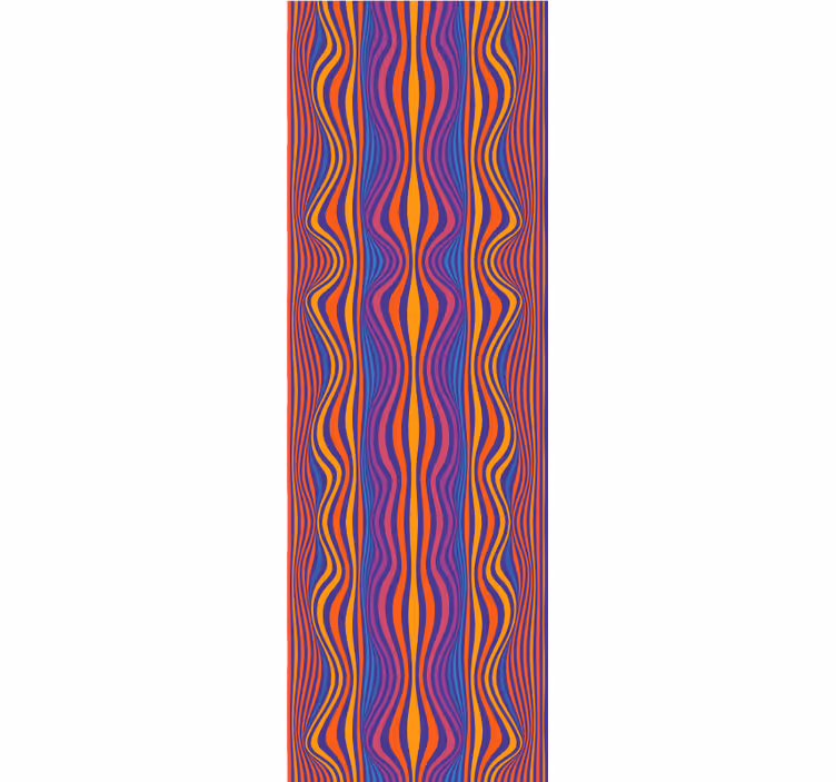 Psykedeliska groovy lines abstrakt tapet - Tenstickers
