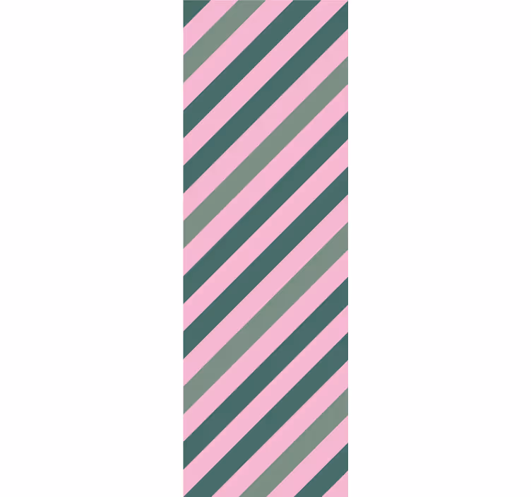 Rosa och gröna diagonala ränder tapeter - Tenstickers