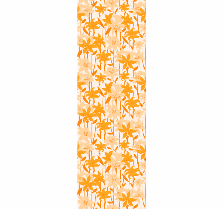 Små söta orange blommor tapeter - Tenstickers