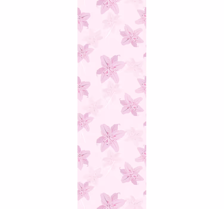 Blommigt fjärilsmotiv Tapet lila - Tenstickers