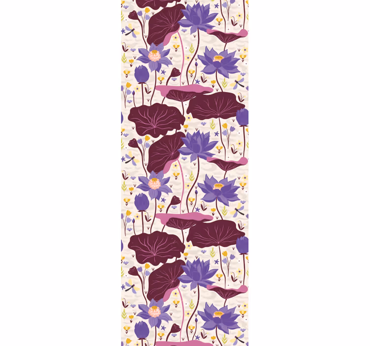Bakgrund beige blomma tapeter - Tenstickers