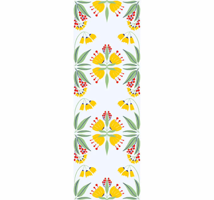 Traditionella mönster polska blomma tapeter - Tenstickers