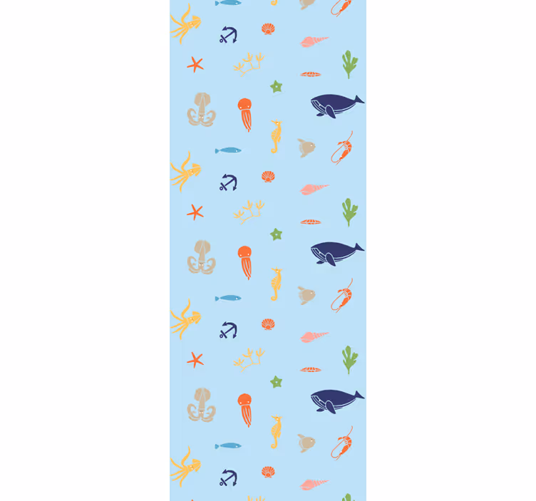 Ocean fauna mönster Dyr tapet - Tenstickers