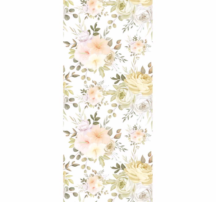 Blomningssammansättning Tapet blommor - Tenstickers