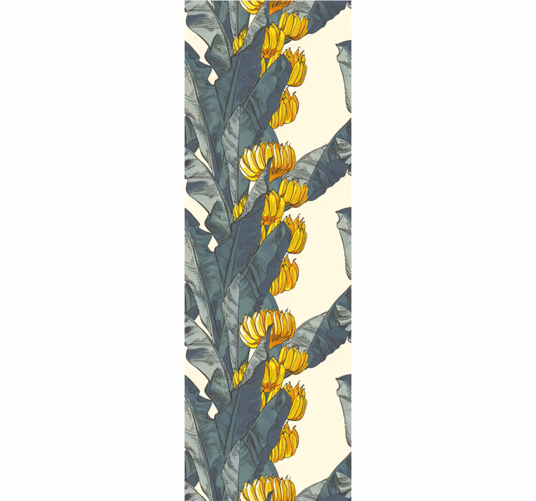 Bananblad blommor tapet natur - Tenstickers