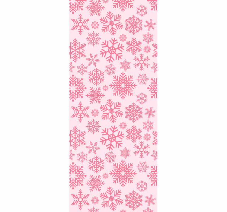 Rosa snöflinga mönster Tapet jul - Tenstickers