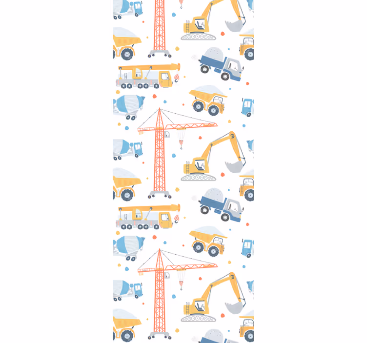 Pastellfärg konstruktion fordon tapeter - Tenstickers