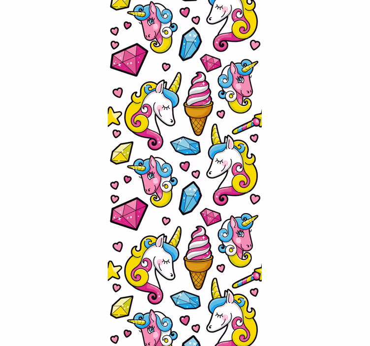 Unicorn fantasy motiv barn tapet - Tenstickers