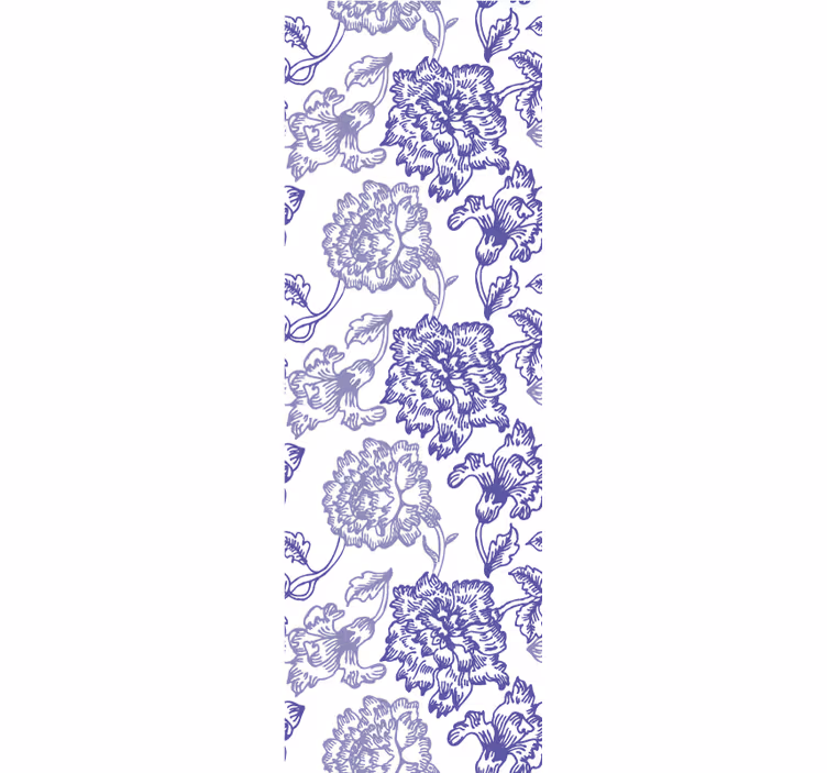 Mjuk lila blommönster blomma tapeter - Tenstickers