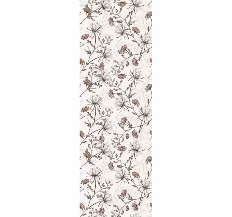 Vintage beige blommor design blomma tapeter - Tenstickers