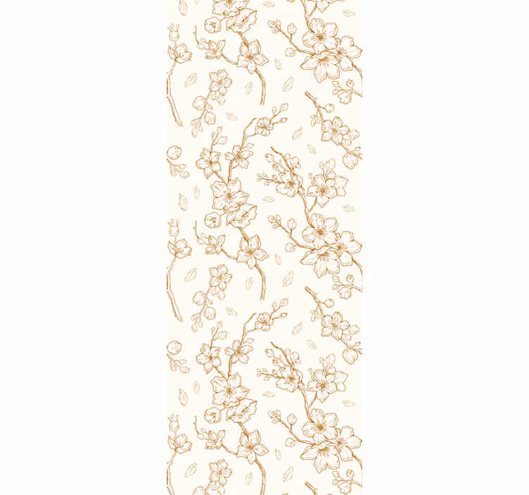 Blommig gren design Tapet blommor - Tenstickers