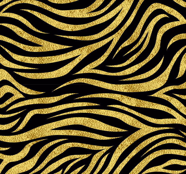 Gyllene zebramönster zebra tapeter - Tenstickers