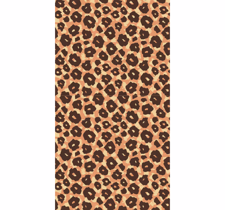 Sammetslen klassisk leopardimitation tapet - Tenstickers
