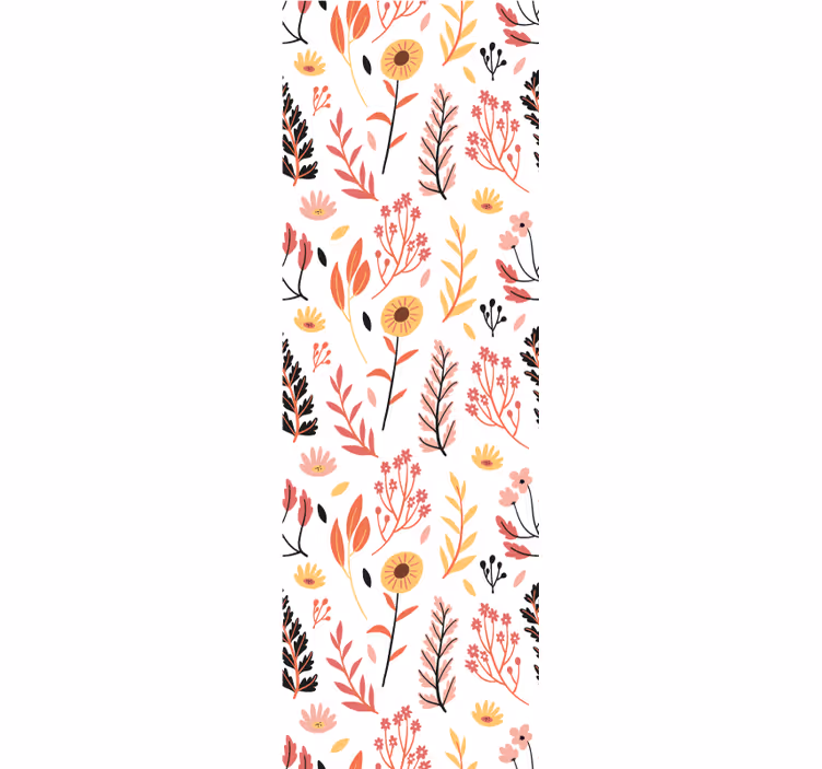 Blommig botanisk design Tapet blommor - Tenstickers