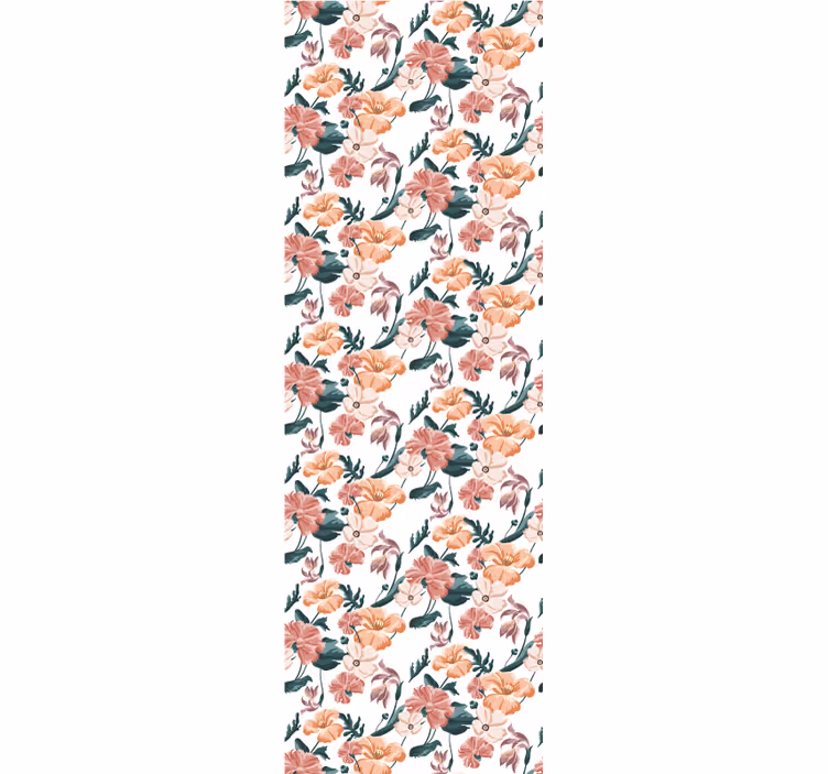 Blommig upprepning Tapet blommor - Tenstickers