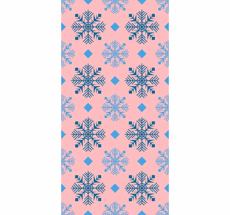 Geometriska snöflinga mönster Tapet jul - Tenstickers