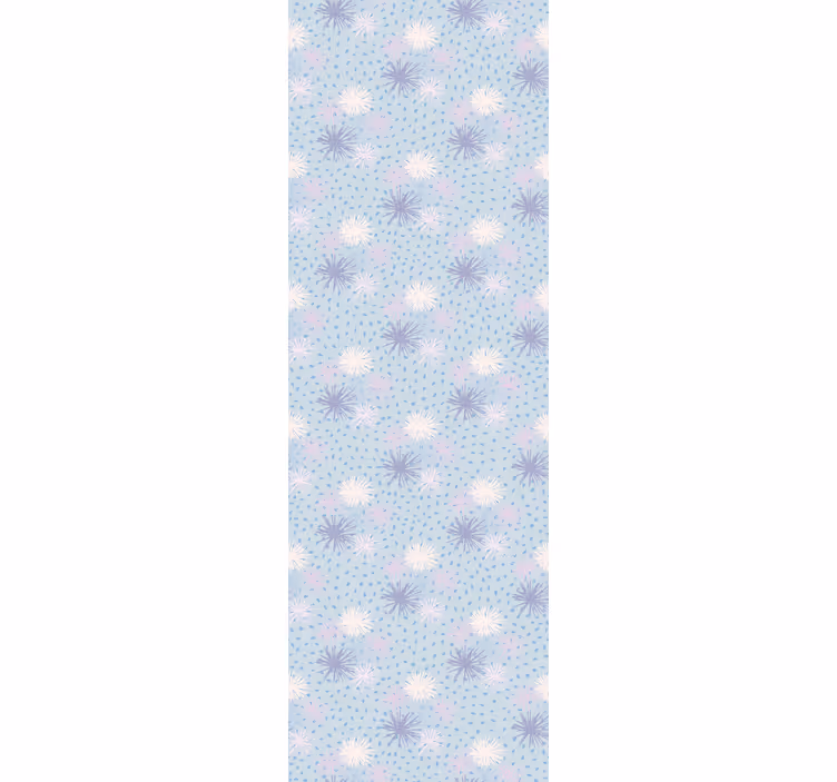Prickigt blommönster Tapet cirklar, prickar och polka dots - Tenstickers