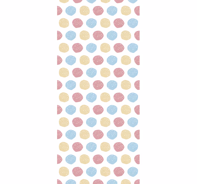 Prickigt motiv Tapet cirklar, prickar och polka dots - Tenstickers