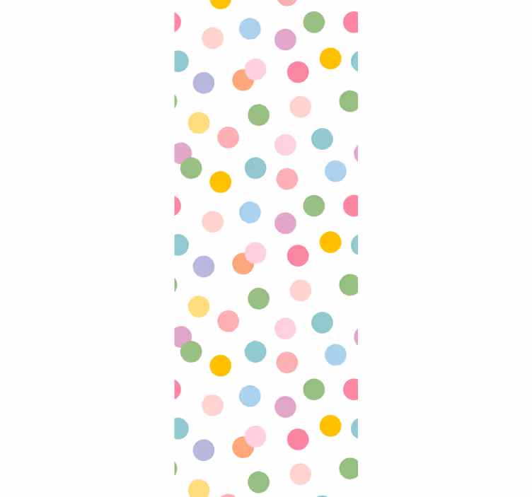 Lekfullt prickmönster Tapet cirklar, prickar och polka dots - Tenstickers