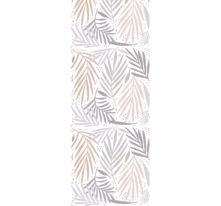 Grått och beige arrangemang Tapet blad - Tenstickers