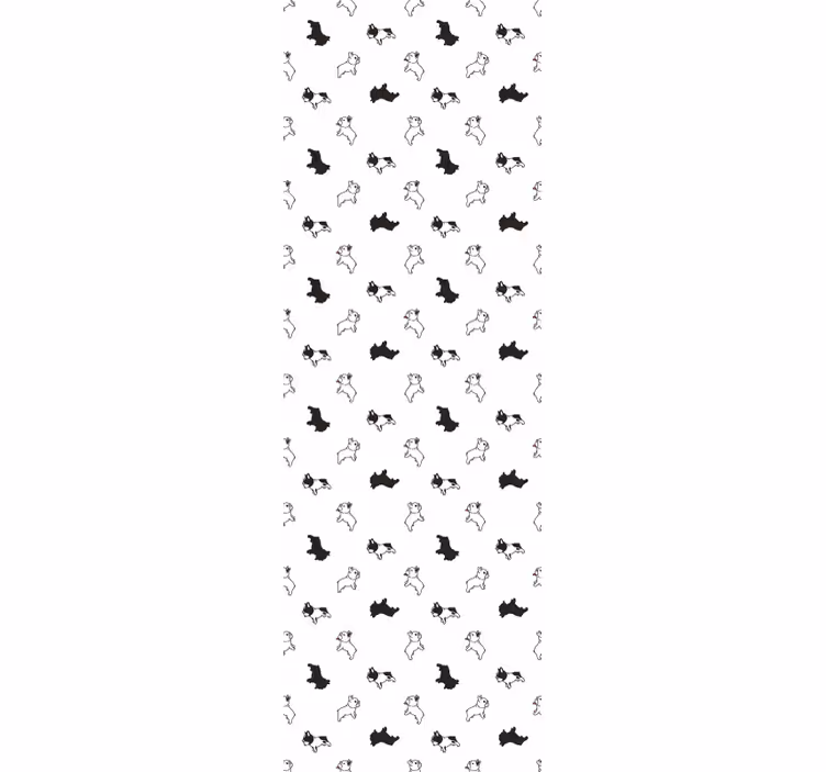 Valp skisser mönster Tapet hundar - Tenstickers
